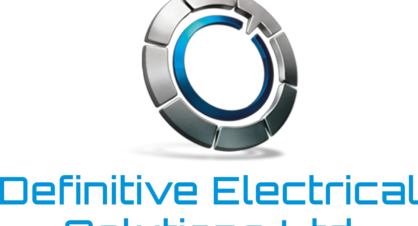 Logo of Definitive Electrical Solutions Ltd with a circular design.