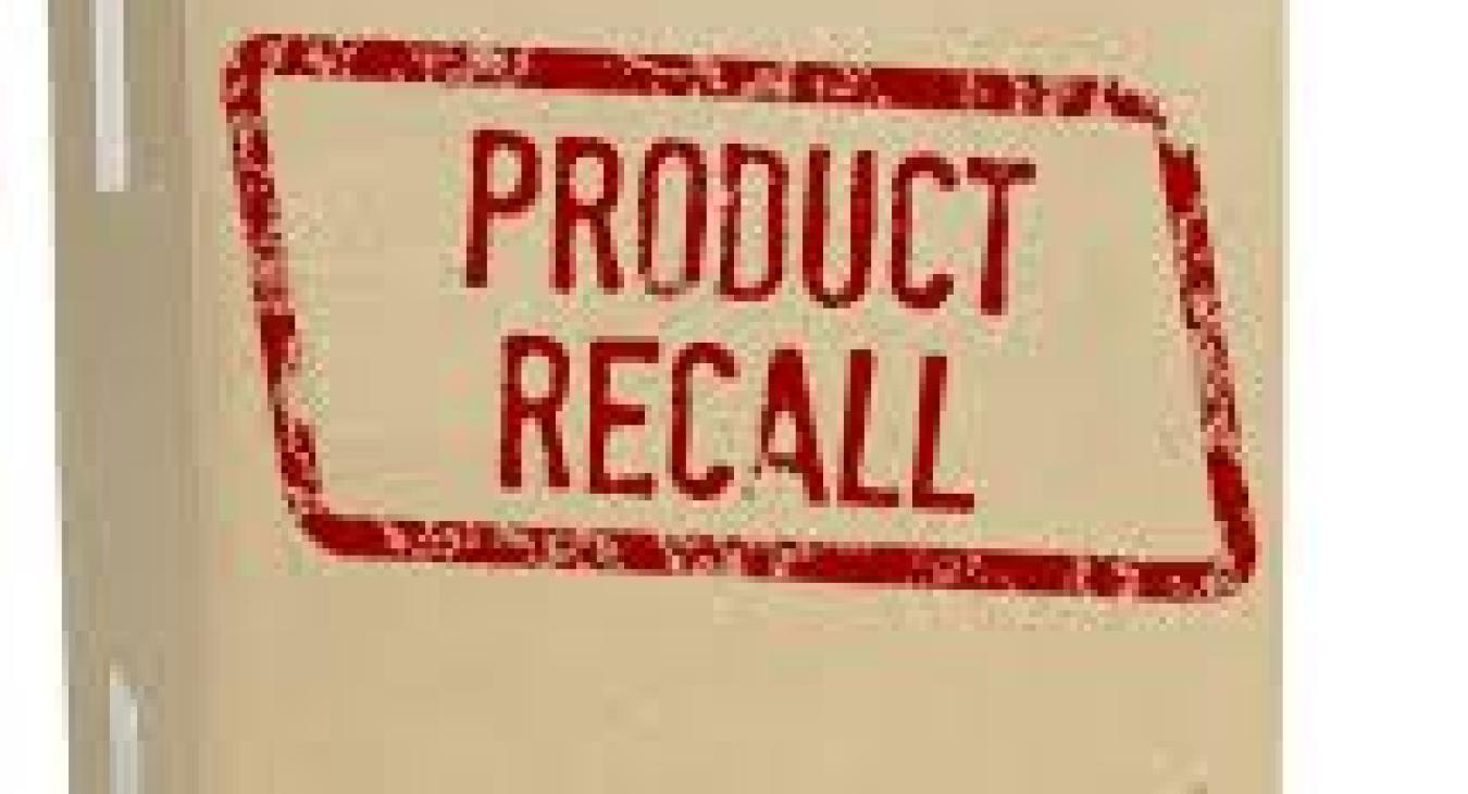 PRODUCT RECALL NOTICE